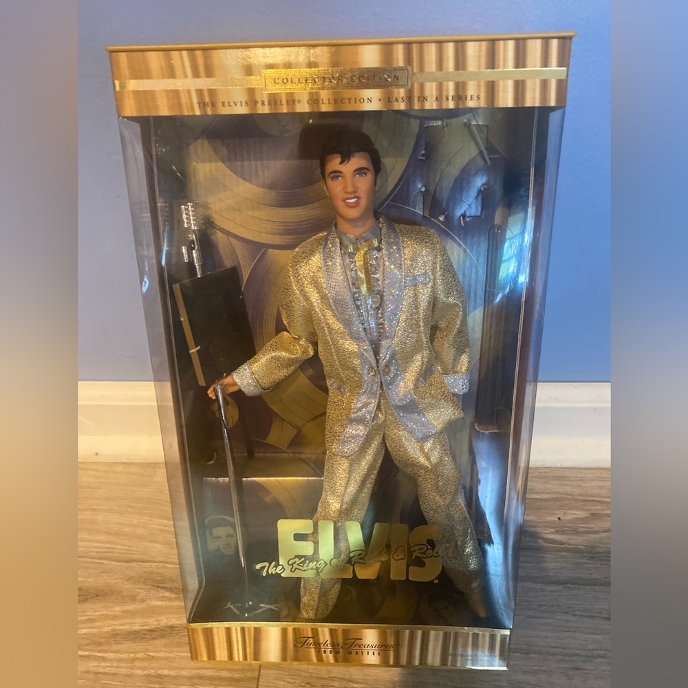 New 2001 Mattel Timeless Treasures Elvis King of Rock & Roll Doll NEW 53869
